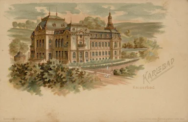 Kaiserbad Spa in Karlsbad (Karlovy Vary), Austro-Hungarian Empire, 19th Century
